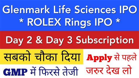 glenmark life sciences vs rolex rings|Glenmark Life Science IPO or Rolex Rings: Here’s which one you .